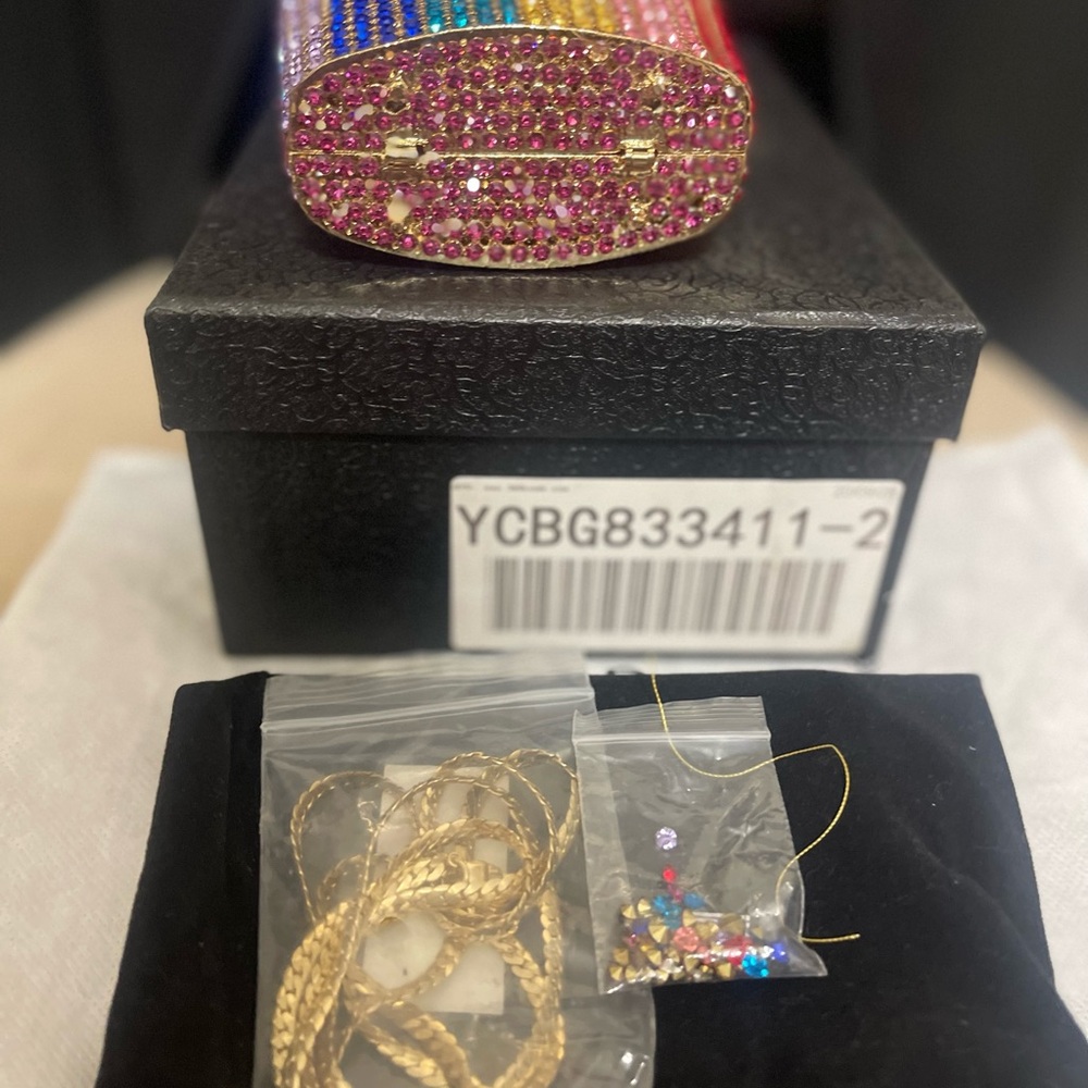 Colorful Rhinestone Popcorn Clutch - Picture 5 of 6